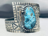One Of The Most Unique Native American Navajo Zig Zag Turquoise Sterling Silver Bracelet-Nativo Arts