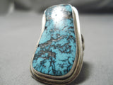 One Of The Best Vintage Native American Navajo Tommy Jackson Turquoise Sterling Silver Ring-Nativo Arts