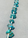 Native American Breathtaking Vintage Santo Domingo Kingman Turquoise White Shell Necklace-Nativo Arts