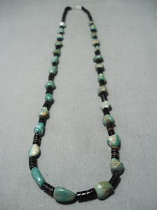 Native American Extraordinary Santo Domingo Royston Turquoise Heishi Necklace-Nativo Arts