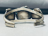 Majestic Vintage Native American Navajo 3 Morenci Turquoise Sterling Silver Bracelet-Nativo Arts