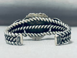 Native American Important Dave Reeves (d) Best Heart Turquoise Sterling Silver Bracelet-Nativo Arts