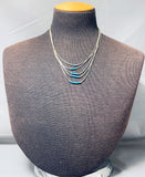 Exceptional Vintage Native American Navajo Turquoise Sterling Silver Necklace-Nativo Arts