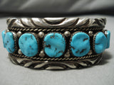 Important Ben Touchine Vintage Native American Navajo Turquoise Sterling Silver Bracelet-Nativo Arts