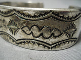 Marvelous Vintage Navajo Heavy Sterling Silver Native American Bracelet-Nativo Arts