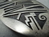Emery Holmes Magnificent Native American Hopi Sterling Silver Buckle-Nativo Arts