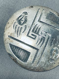 Important Vintage Native American Hopi Sterling Silver Pin/ Pendant Signed-Nativo Arts