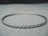 Impressive Vintage Navajo Sterling Silver Bangle Native American-Nativo Arts