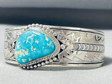 Tremendous Native American Navajo Turquoise Sterling Silver Bracelet Signed J. Piaso, Jr.-Nativo Arts