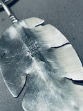 Astounding Native American Navajo Sterling Silver Feather Necklace Ben Begaye-Nativo Arts