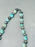 Astounding Vintage Native American Navajo Royston Turquoise Sterling Silver Necklace-Nativo Arts