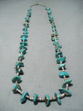 Outstanding Vintage Native American Navajo Royston Kingman Turquoise Heishi Necklace-Nativo Arts