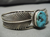 Stunning Vintage Native American Navajo Sleeping Beauty Turquoise Sterling Silver Bracelet-Nativo Arts