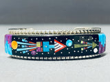 Stars In The Sky Native American Navajo Turquoise Sterling Silver Bracelet-Nativo Arts