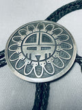 Extremely Important Vintage Native American Hopi Phillip Sekaquaptewa Sterling Silver Bolo Tie-Nativo Arts