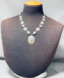 Very Rare Concho Vintage Native American Navajo Turquoise Sterling Silver Necklace-Nativo Arts