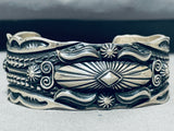 Very Important Vintage Native American Navajo Del Gordan Sterling Silver Concho Bracelet-Nativo Arts