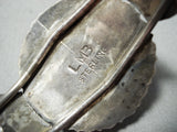 Authentic Vintage Native American Navajo Larry Moses Begay Turquoise Sterling Silver Bracelet-Nativo Arts