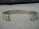 Intricate!! Vintage Native American Navajo Geometric Sterling Silver Bracelet-Nativo Arts