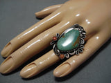 Marvelous Vintage Navajo Native American Sterling Silver Royston Turquoise Ring-Nativo Arts