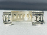 Beautiful Native American Navajo Sterling Silver Bracelet Hand Wrought-Nativo Arts