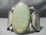 One Of Craziest Native American Tight Spider Turquoise Sterling Silver Bracelet-Nativo Arts