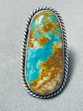 Fabulous Vintage Native American Zuni Royston Turquoise Sterling Silver Ring-Nativo Arts