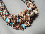 One Of The Best Vintage Spiny Oyster Turquoise Native American Navajo Necklace Old-Nativo Arts