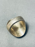 Native American Heavy Mens 34 Grams Turquoise Coral Sterling Silver Ring Old-Nativo Arts