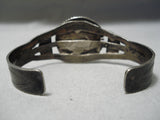 Earlier 1900's Vintage Native American Navajo Carico Lake Turquoise Sterling Silver Bracelet Old-Nativo Arts