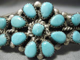 Quality Vintage Native American Navajo Tears Of Joy Turquoise Sterling Silver Bracelet Old-Nativo Arts