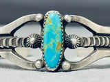Marvelous Vintage Native American Navajo Royston Turquoise Sterling Silver Bracelet Signed-Nativo Arts