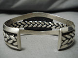 Important Jeanette Dale Navajo Coral Sterling Silver Native American Bracelet-Nativo Arts