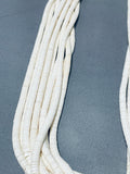 Native American Authentic Coriz Santo Domingo White Shell Heishi Expert Wrap Necklace-Nativo Arts
