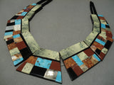 Tremendous Santo Domingo Native American Gaspeite Turquoise Necklace-Nativo Arts