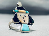 Marvelous Vintage Native American Zuni Turquoise Sterling Silver Ring-Nativo Arts
