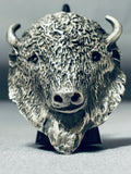Jake Francosa San Felipe Sterling Silver Buffalo Ring-Nativo Arts