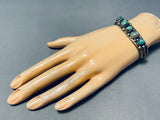 Superb Vintage Native American Navajo 5 Royston Turquoise Sterling Silver Bracelet-Nativo Arts