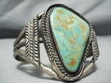 Huge Museum Quality Vintage Native American Navajo Royston Turquoise Sterling Silver Bracelet-Nativo Arts