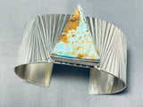 Breathtaking Native American Navajo 8 Turquoise Sterling Silver Large Bracelet-Nativo Arts