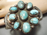Native American Important Vintage Santo Domingo Joe Tortalita Turquoise Sterling Silver Bracelet-Nativo Arts