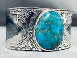Stunning San Felipe Colossal Pilot Mountain Turquoise Sterling Silver Bracelet-Nativo Arts