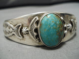 Quality Vintage Native American Navajo Lee Royston Turquoise Sterling Silver Bracelet Old-Nativo Arts