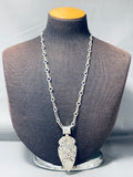 Ben Begaye (d) Vintage Native American Navajo Sterling Silver Arrowhead Necklace-Nativo Arts