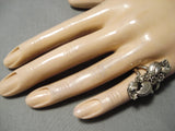 Amazing Vintage Native American Navajo Hand Carved Leaf Sterling Silver Nartive American Ring-Nativo Arts