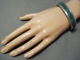 Coonsis Vintage Native American Zuni Spiderweb Turquoise Sterling Silver Bracelet Old-Nativo Arts