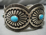 Heavy Important Vintage Native American Navajo Rick Martinez Turquoise Sterling Silver Bracelet-Nativo Arts