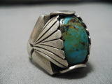 Huge Vintage Navajo Royston Turquoise Sterling Silver Native American Ring-Nativo Arts