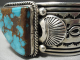 Important Vintage Native American Navajo Albert Jake Bisbee Turquoise Sterling Silver Bracelet-Nativo Arts