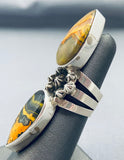 Jake Francosa San Felipe Bumble Bee Jasper Sterling Silver Ring-Nativo Arts